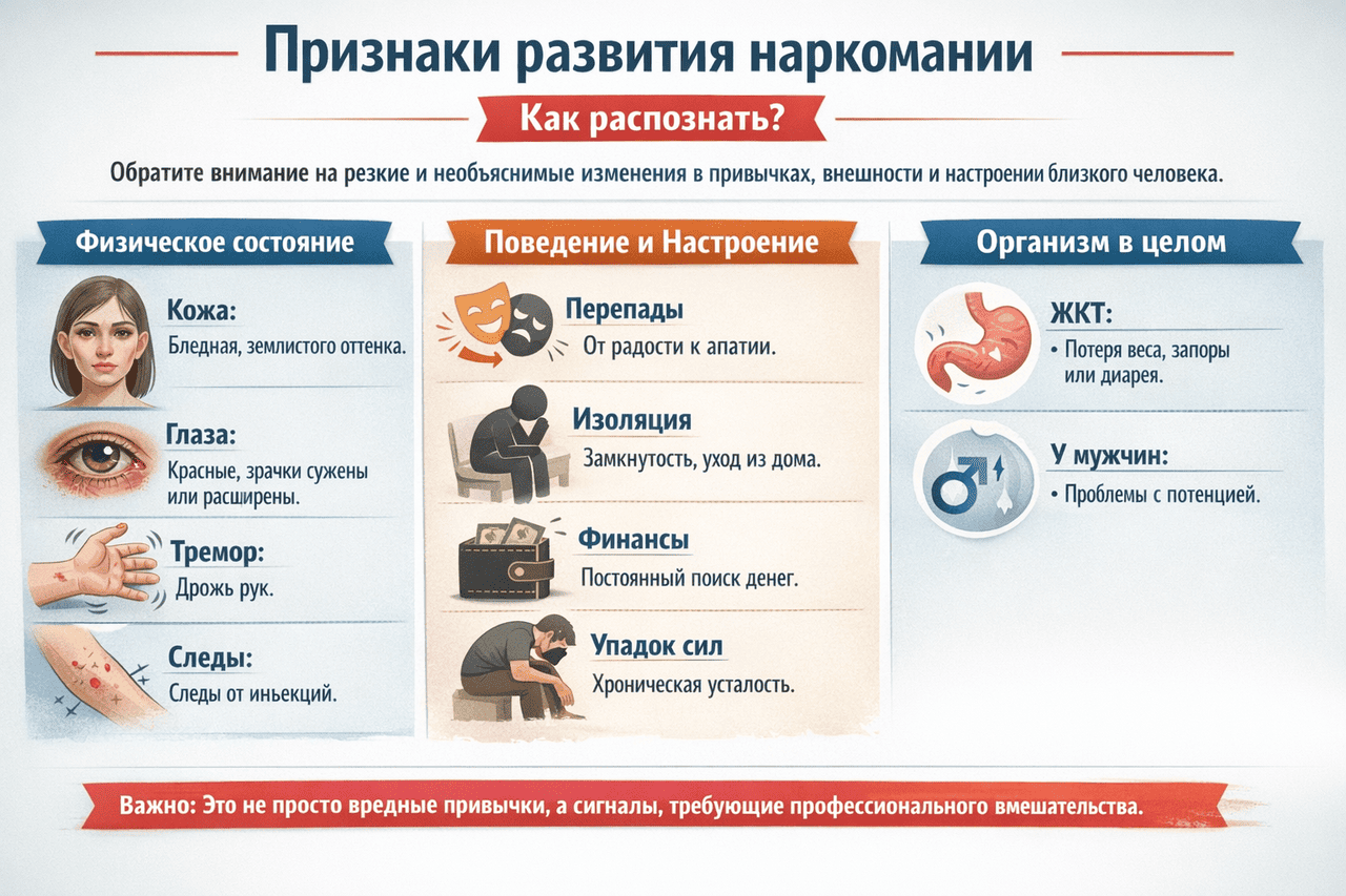 Признаки развития наркомании Признаки развития наркомании